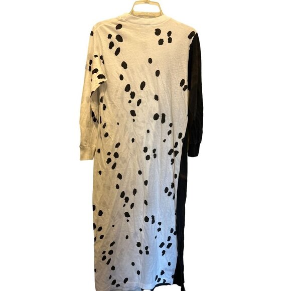 St. EVE Long Cotton White Black Long Dress Dalmatian Dog Size Med - Picture 4 of 5
